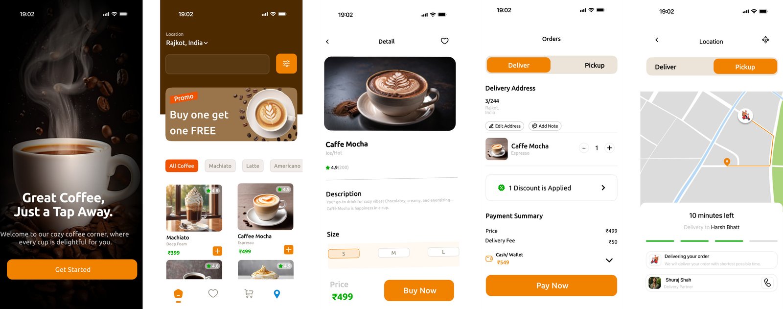 Coffee Corner App — UI/UX Design portfolio work